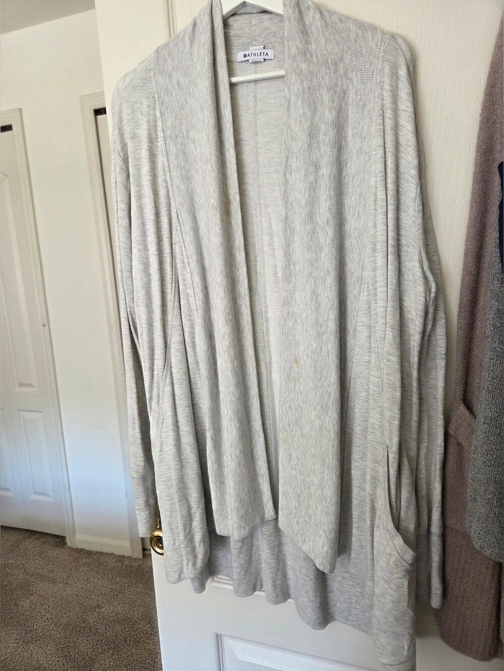 Athleta Pranayama Wrap in Heathered Light Gray
